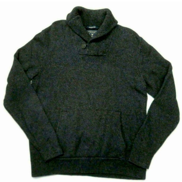 NEW!🔘American Eagle Seriously Soft Pullover Wool Blend Sweater Shawl Neck - Picture 1 of 8